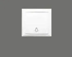 [95XX1108] White Single Rocker Switch with Bell Icon