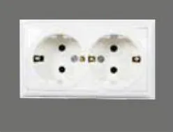 [95XX1205] DOUBLE SOCKET WİTH SİDE EARTH