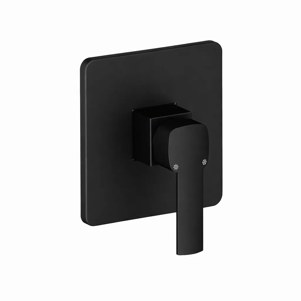 Black Pedra Concealed Shower Armature with Single Lever