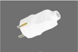 [9140786] White Grounded Male Plug