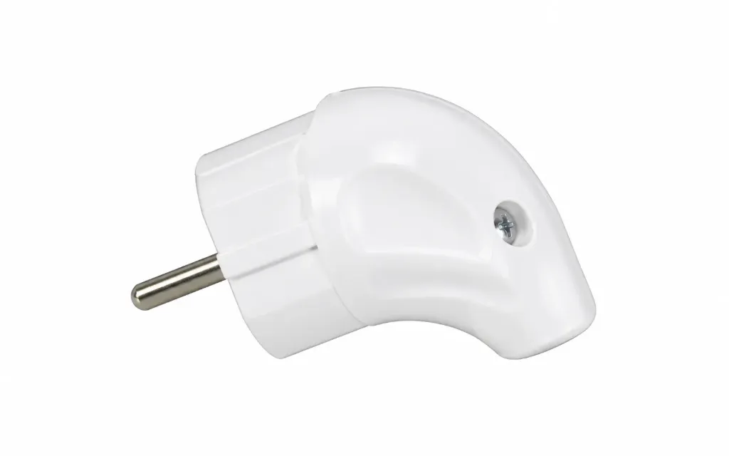 [9140861] White Monoblock Grounded Male Plug