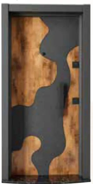 Porte extérieure Laminox Série Aspect Bois Abstrait Sombre