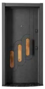 Porte extérieure Laminox Série Gris Foncé avec Inserts Décoratifs Verticaux