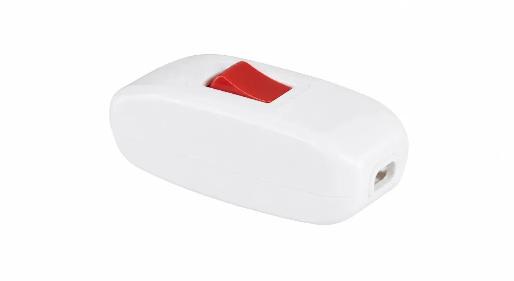[9140823] Interrupteur manuel blanc avec bouton rouge