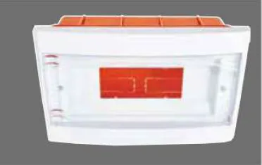 [9142483] Boîte à fusibles encastrée blanche 12 modules avec couvercle translucide
