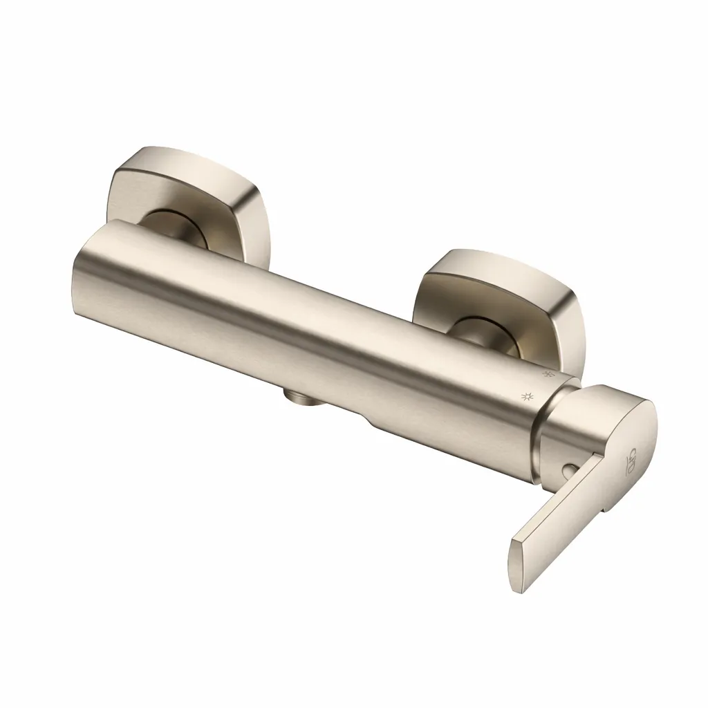 Pedra Brushed Gold-Tone Wall-Mounted Single Lever Shower Faucet