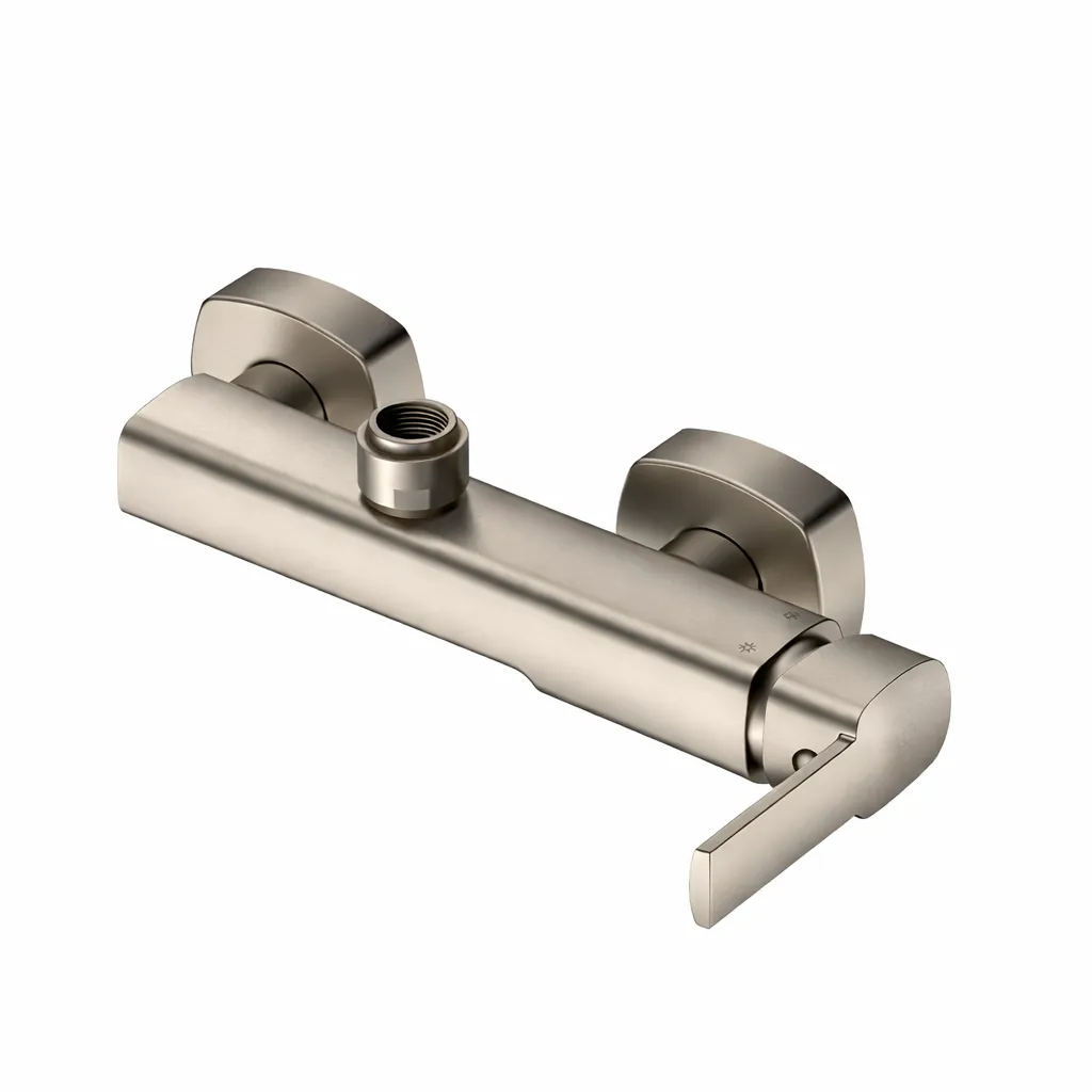 [MDU160-BN] Armature de douche murale Pedra métallique brossée avec connexion supérieure