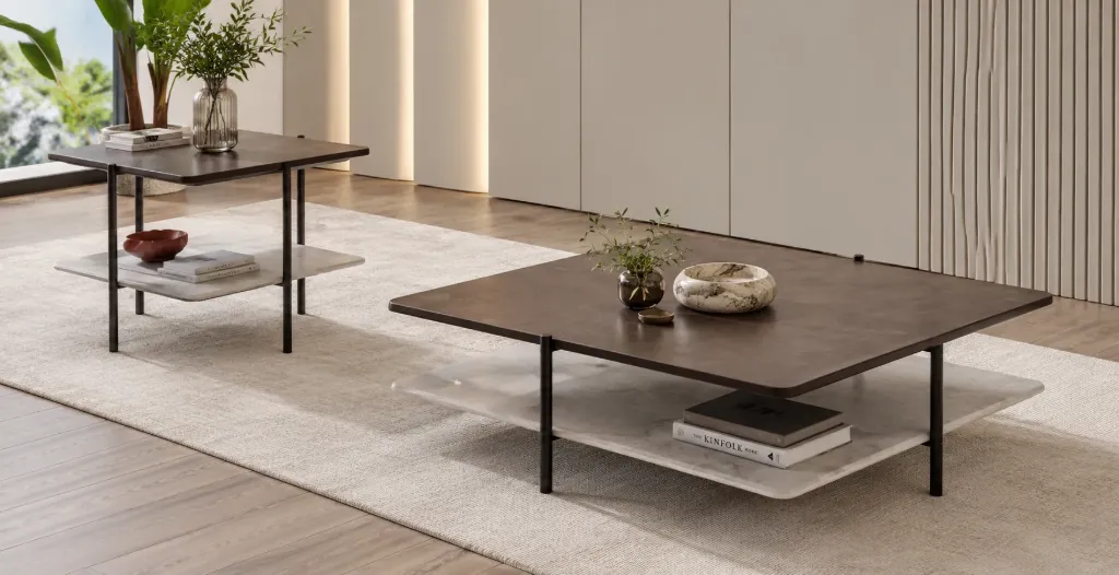 Loure Catalan Coffee Table and Side Table Set