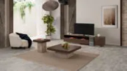 Ensemble de divertissement Avrasya Arkansas avec meuble TV, table basse et table d'appoint