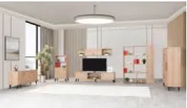 Laris Cadiz Entertainment Set with TV Stand and Bookcase
