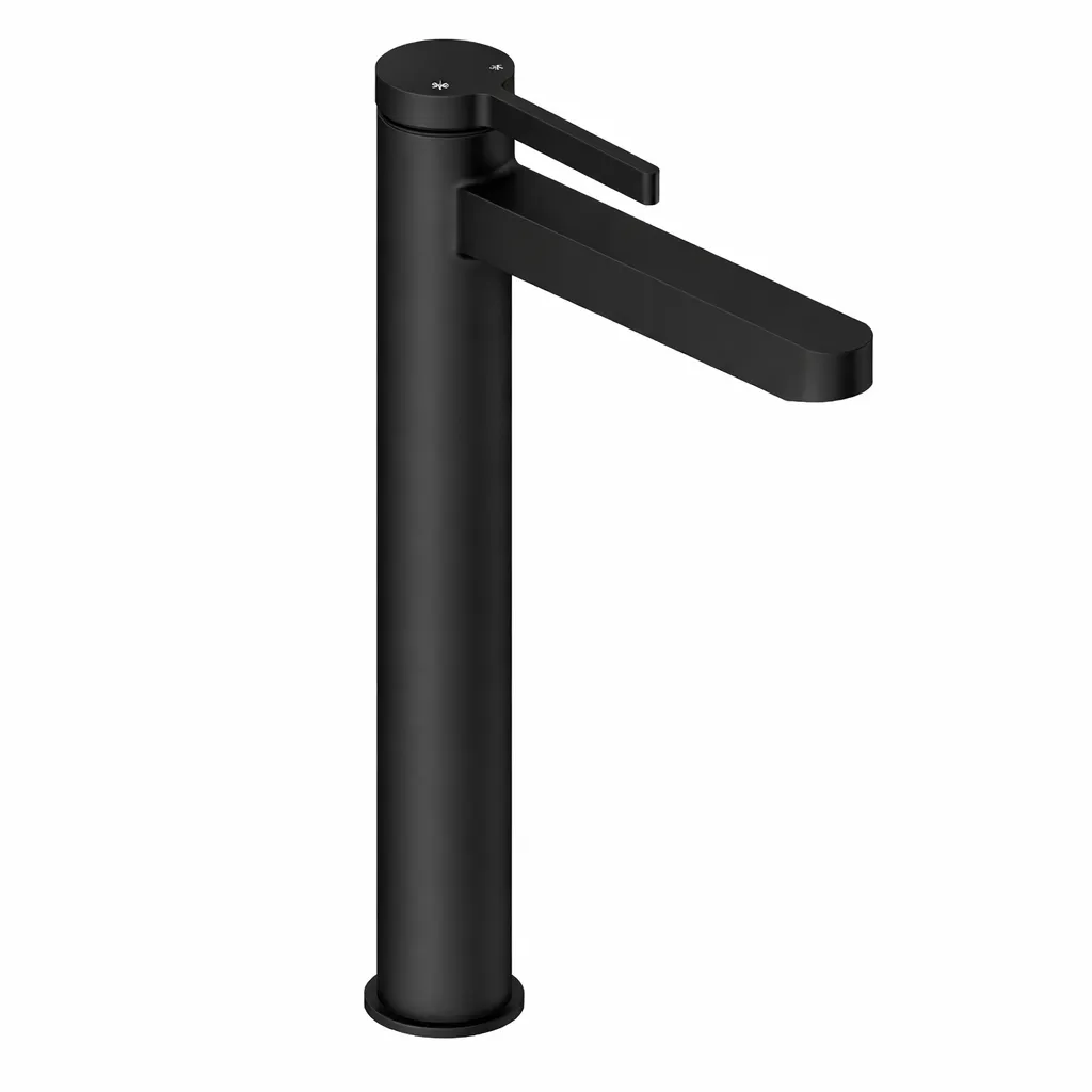 Gildo Black Tall Over Table Wash Basin Faucet with Single Lever