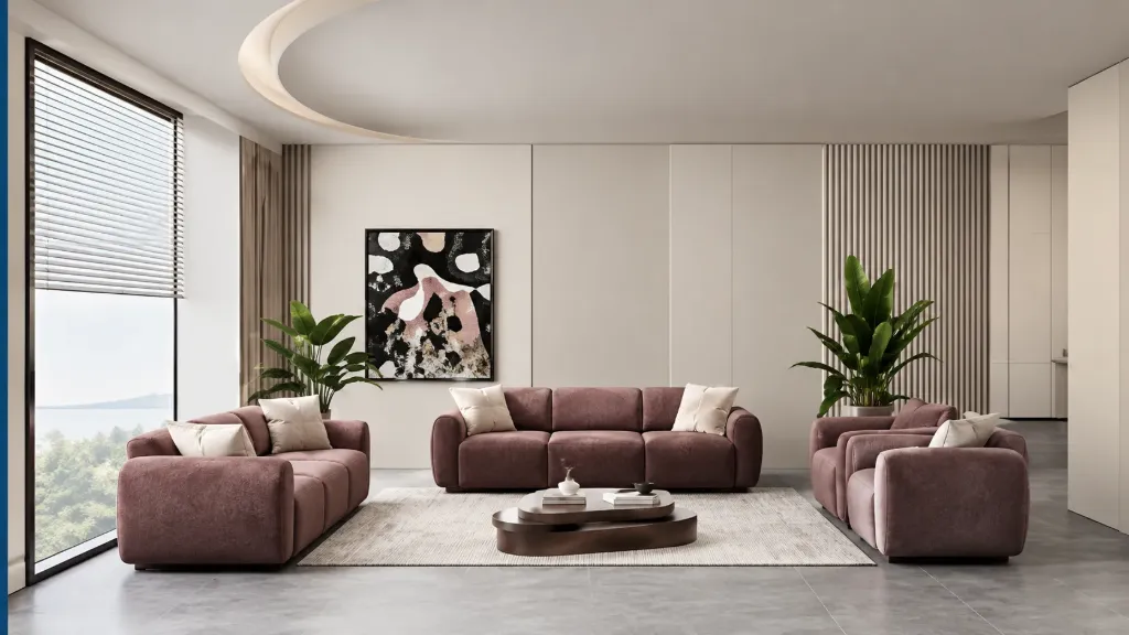Charly Violet Sofa Set