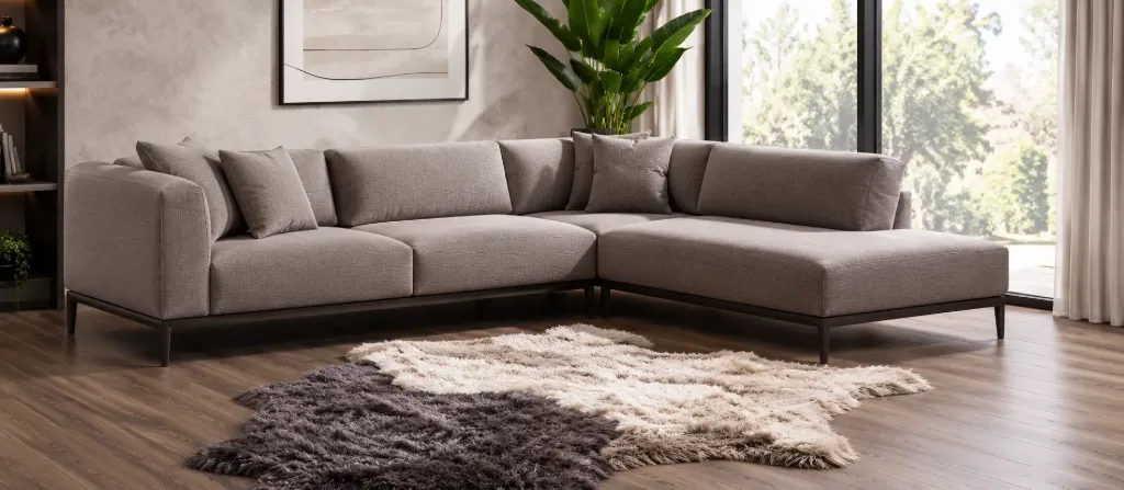 Pierro Grey Corner Sofa Set