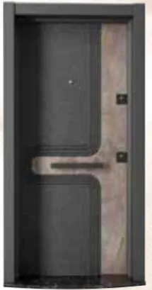 Porte extérieure Laminox Série Dark avec panneau incurvé