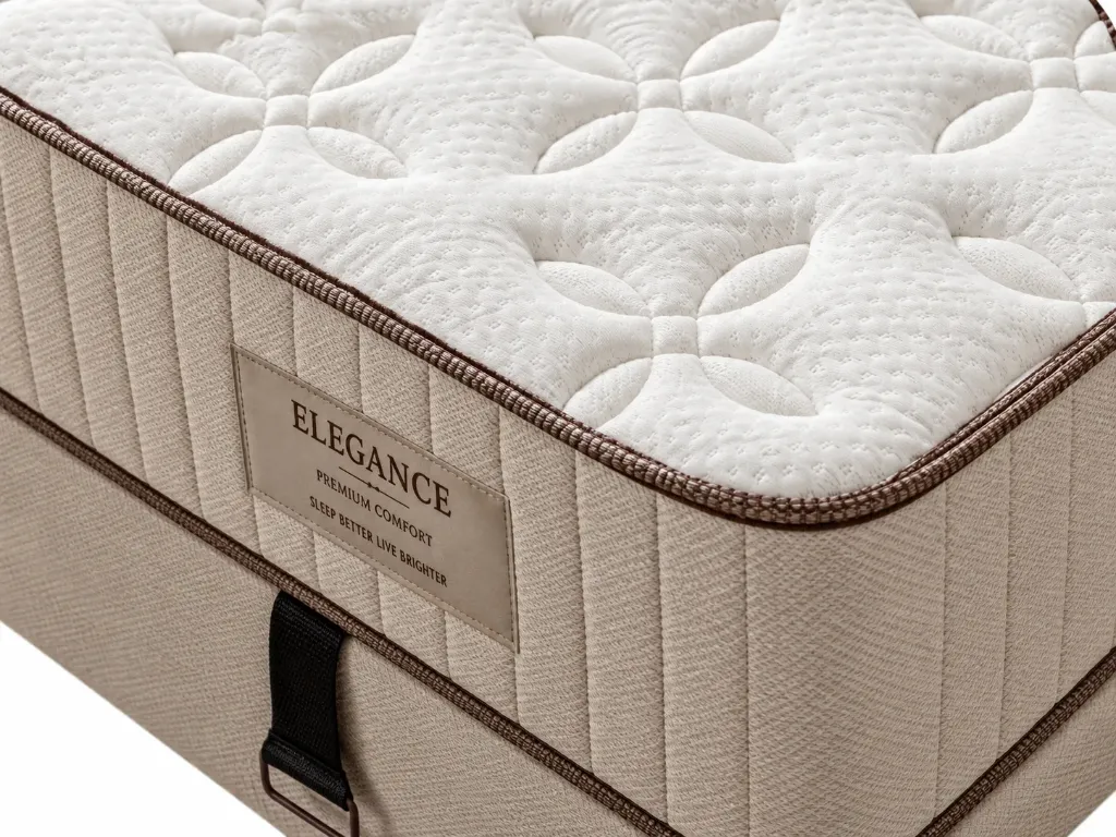 Matelas Elegance clair à capitons avec panneaux latéraux matelassés (120x200)