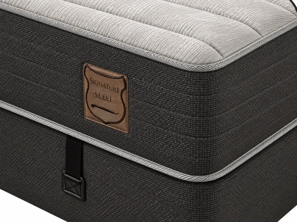 Matelas Active Gris Matelassé avec Passepoil Contrasté