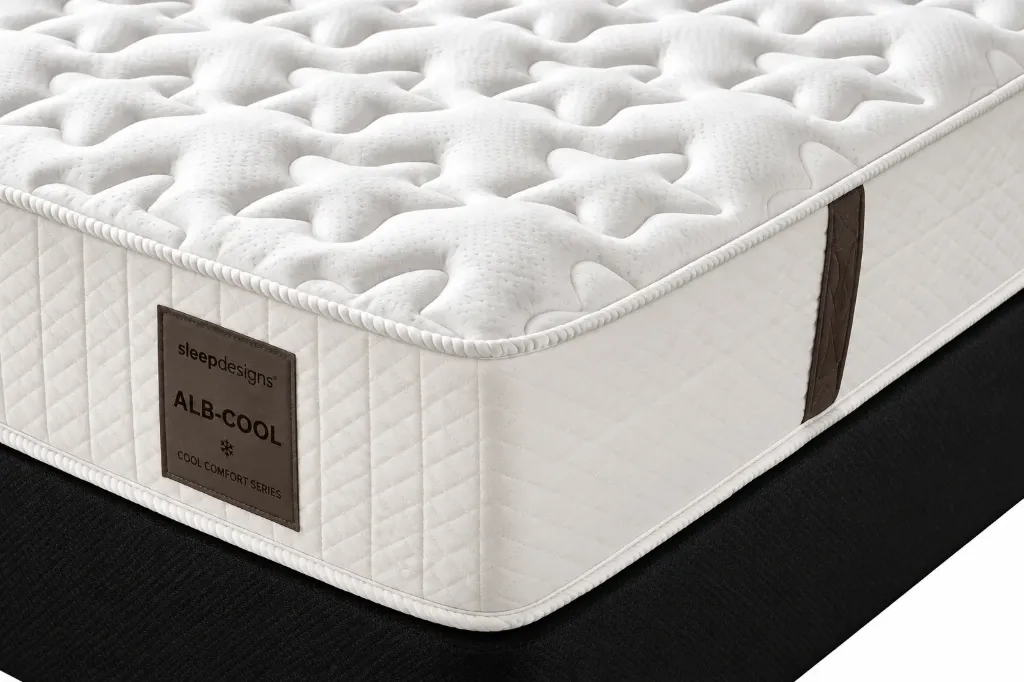 Matelas ALPCOOL blanc matelassé avec dessus capitonné (120x200)