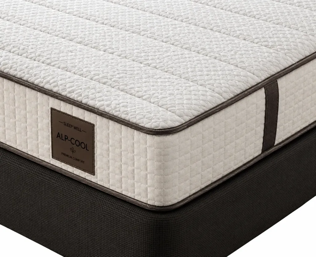ARIZONA White Quilted-Look Mattress with Dark Edge Trim (120x200)
