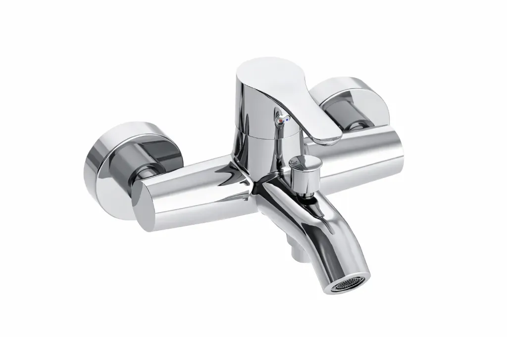 [MBB75] Robinet de salle de bain mural à levier unique Felis aspect chrome