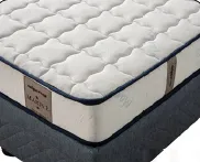 Matelas matelassé blanc marine avec passepoil sombre (120x200)