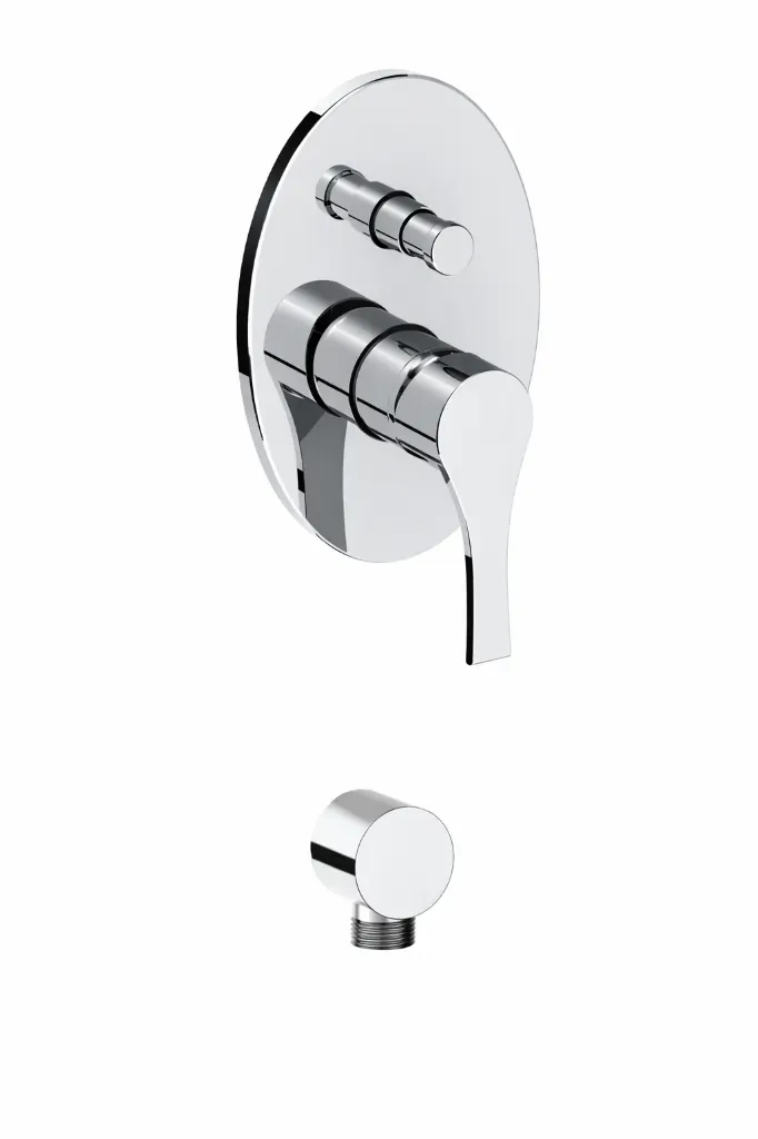 [MKB65-C] Robinet de cabine encastré Atros aspect chrome avec levier unique, démarrage à froid
