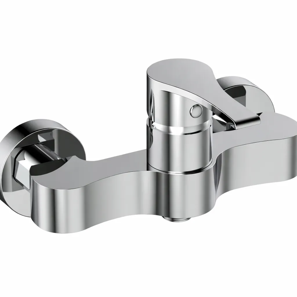 Atros Cold-Start Silver-Look Wall-Mounted Single Lever Shower Armature