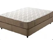 Sommier Reus Beige avec Détails de Panneaux Verticaux (120x200)