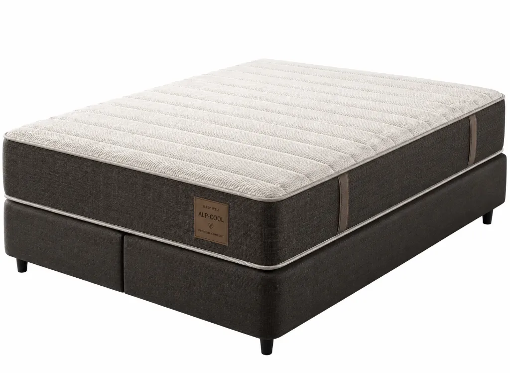 Base de lit Active Base Dark avec dessus nervuré clair