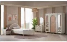 Rena Sandstone Cadiz Young Room Furniture Set with 3-Door Wardrobe