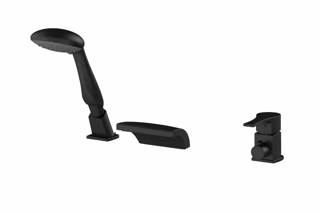 [MAK67-S] Atros Black Concealed 3-Hole Bathtub Faucet Set with Hand Shower