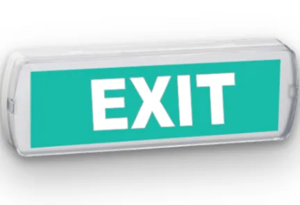 LED Emergency Exit Light with Green Exit Legend