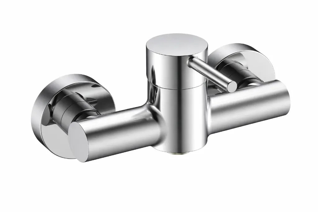 [MDB70] Mitigeur de douche mural Espina aspect argent avec levier à broche