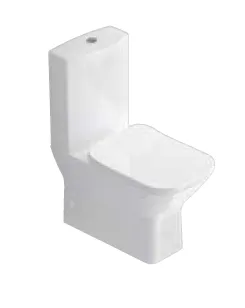 WC suspendu Nova 64 cm blanc (Fermeture douce, Inclus, Vanne Simple, Bidet inclus, Robinet inclus)