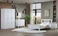 Hampton Youngroom White and Sonoma Young Room Furniture Set with 90 x 190 Bedstead