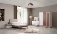 Ensemble de mobilier pour chambre jeune Petra Youngroom Massa Selenit avec armoire 3 portes et lit 90 x 190