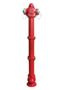 DN100 Red Pillar Hydrant with Side Outlets