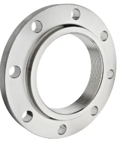 DN100 Silver-Coloured Circular Flange with Bolt Holes