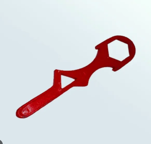 Red Fire Hydrant Key with Hexagonal Opening
