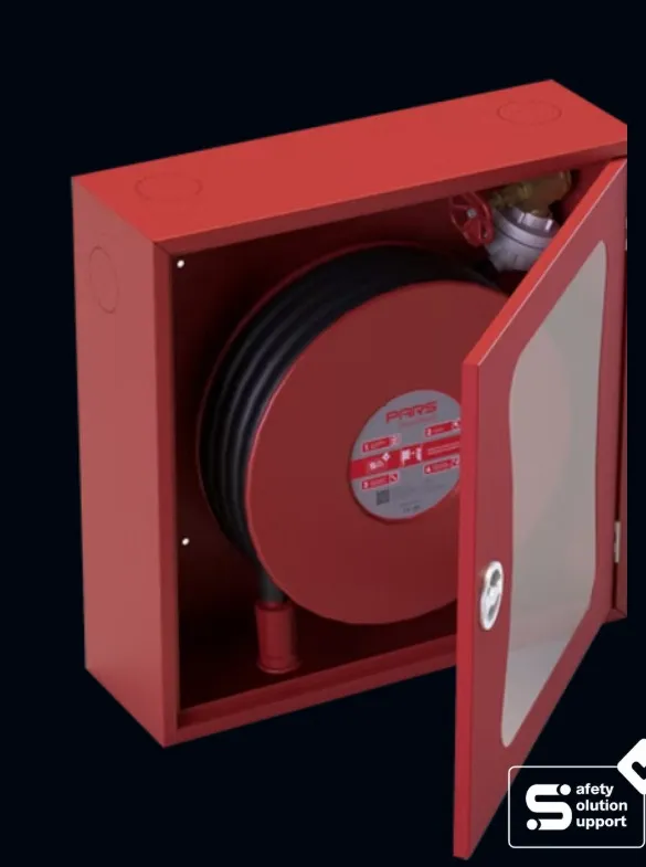 Surface Mounted Fire Hose Cabinet 70 x 70 with 25 m Hose and 1 Inch Valve