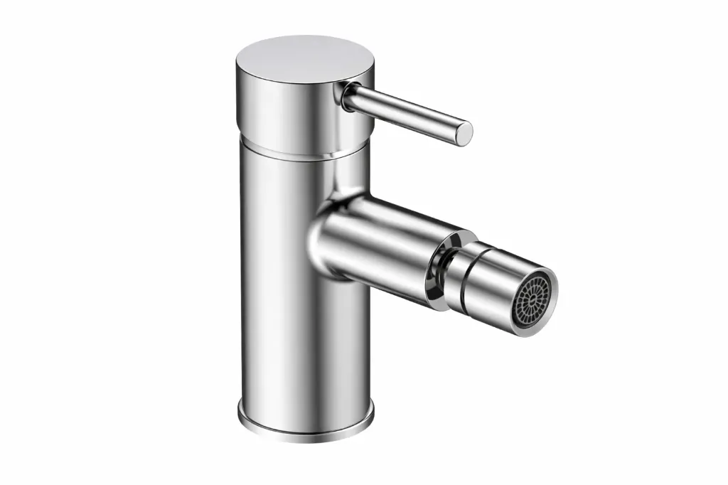 [MBD70] Robinet de bidet cylindrique aspect chrome Espina avec levier à broche et buse aérateur