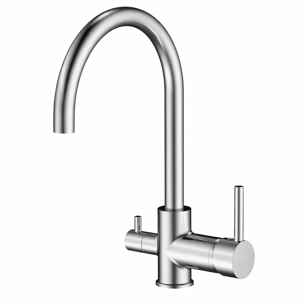 [MAR70] Espina Chrome-Look High-Arc Purification Outlet Sink Faucet