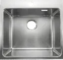 R20 Low Radius 50 x 50 Built-In Single Bowl Sink with Decorative Detail