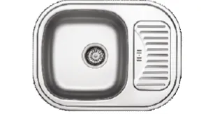 62 x 48 Built-In Single Bowl Sink with Right Drainboard and Decorative Films
