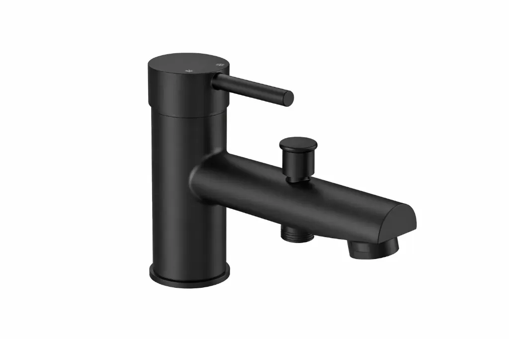 [MTK70-S] Espina Black Monoblock Bathtub Faucet with Tubular Spout