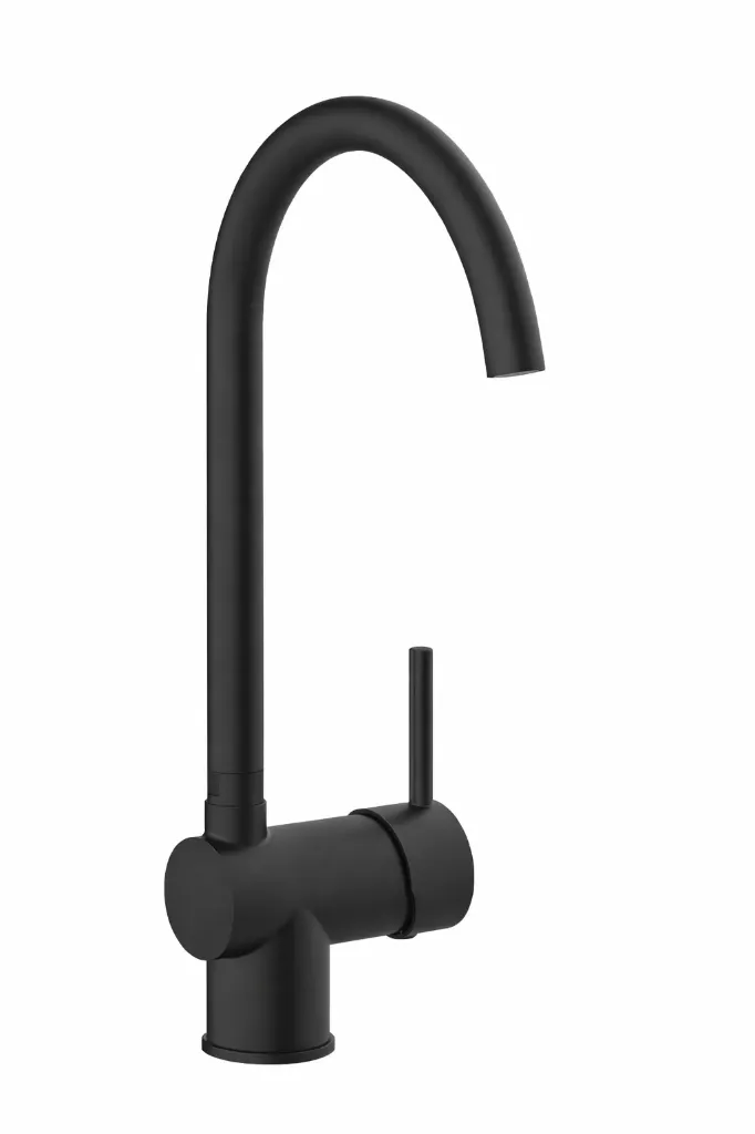 [MTE70-S] Espina Black High-Arc Monoblock Sink Faucet with Pin Lever