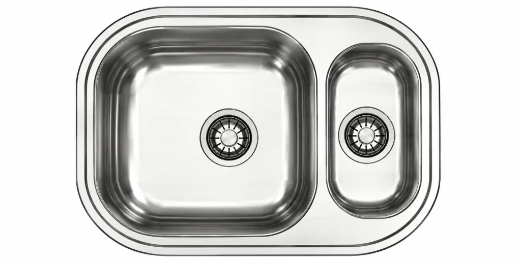 [DE120] Built-In 1.5 Bowl Decorative Kitchen Sink, 0.7 mm