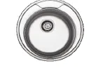 Évier encastré décoratif rond avec vidage central