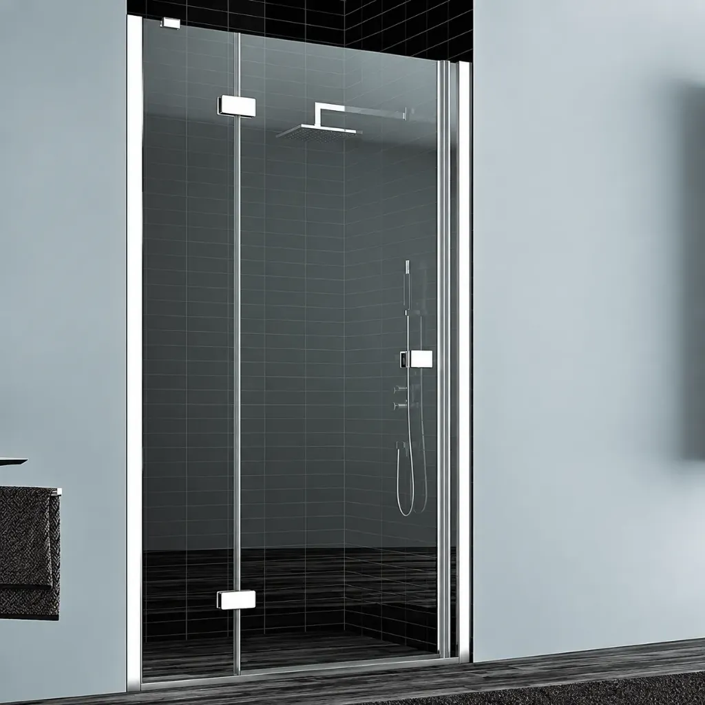 Dizayn 70 cm Opening 190 cm Height Shower Cabin with Hinged Door (150, Black)