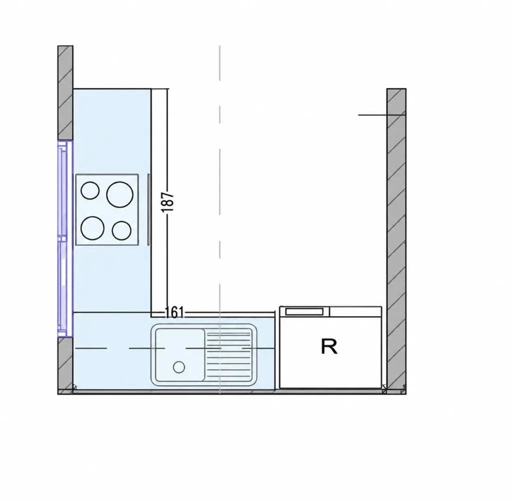 Kitchen-6 MDF Kitchen Furniture with Soft Hinge and Metal Side Rail