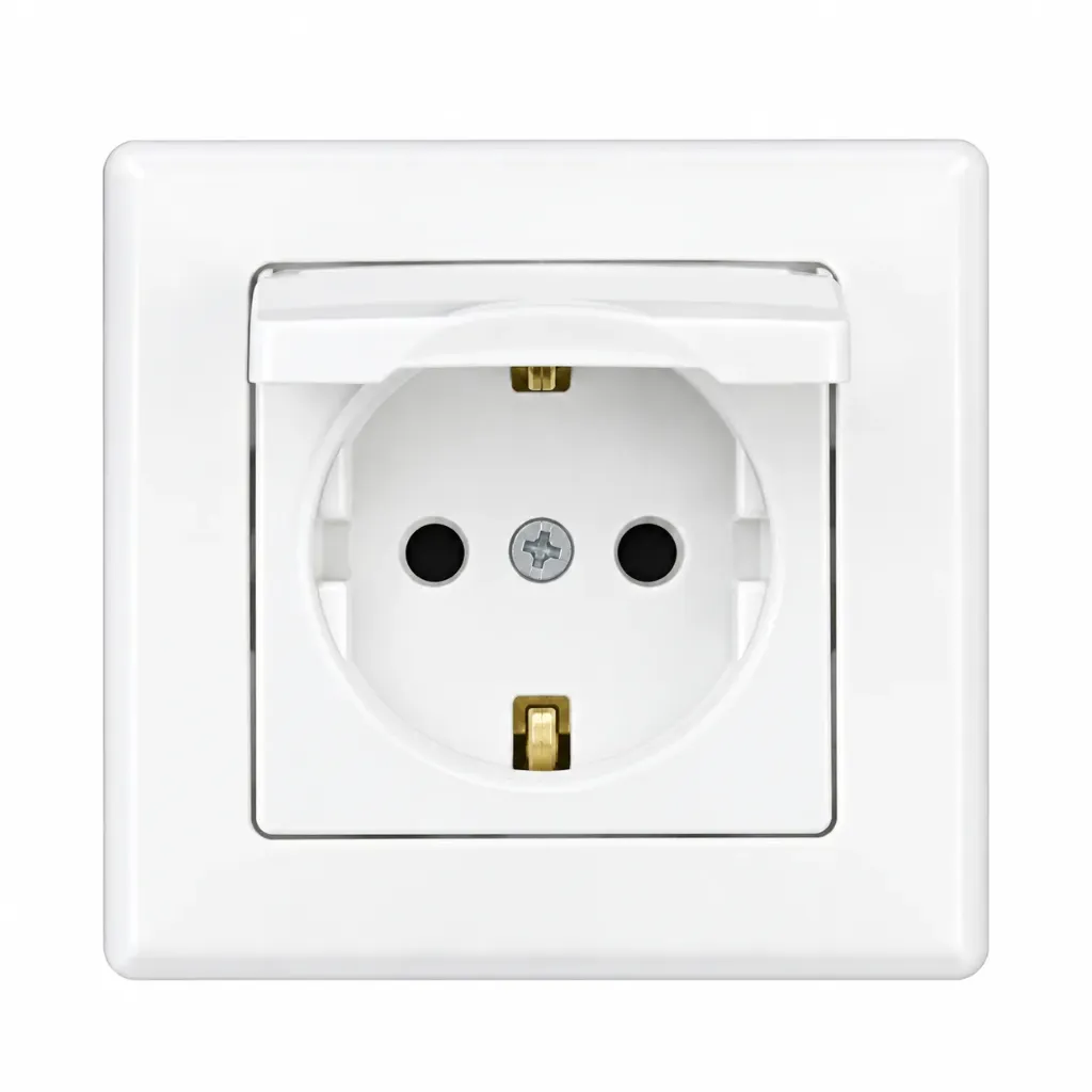 [93XX2231] SOCKET WİTH SİDE EARTH WİTH CHİLD PROTECTİON  WİTH COVER